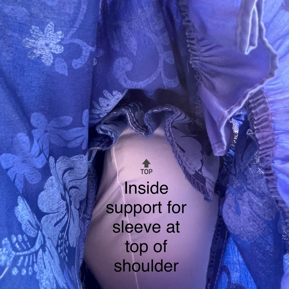 Princess Kaiulani Hawaiian Muumuu Royal Blue Maxi Dress Women’s 16 Vintage - Picture 6 of 13